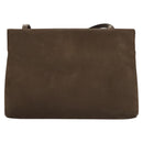 Salvatore Ferragamo Shoulder Bag Suede Brown Gold Auth BA2629-2