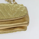 Salvatore Ferragamo Vala Chain Shoulder Bag Leather Gold Auth BA2630-13