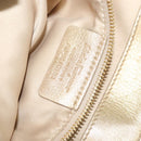 Salvatore Ferragamo Vala Chain Shoulder Bag Leather Gold Auth BA2630-21