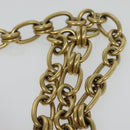 Salvatore Ferragamo Vala Chain Shoulder Bag Leather Gold Auth BA2630-8