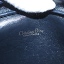 Christian Dior Trotter Canvas Shoulder Bag Navy Gold Auth BA2631-11