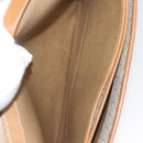 Christian Dior Honeycomb Canvas Chain Shoulder Bag PVC Beige Gold Auth BA2632-20