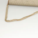 Christian Dior Honeycomb Canvas Chain Shoulder Bag PVC Beige Gold Auth BA2632-7