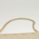 Christian Dior Honeycomb Canvas Chain Shoulder Bag PVC Beige Gold Auth BA2632-8