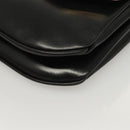 BALLY Shoulder Bag Leather Black Gold Auth BA2643-11