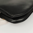 BALLY Shoulder Bag Leather Black Gold Auth BA2643-12