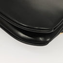 BALLY Shoulder Bag Leather Black Gold Auth BA2643-16