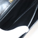 BALLY Shoulder Bag Leather Black Gold Auth BA2643-12