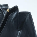 BALLY Shoulder Bag Leather Black Gold Auth BA2643-22
