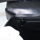 BALLY Shoulder Bag Leather Black Gold Auth BA2643-23