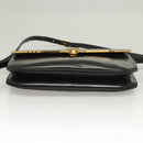 BALLY Shoulder Bag Leather Black Gold Auth BA2643-5