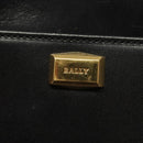 BALLY Shoulder Bag Leather Black Gold Auth BA2644-17