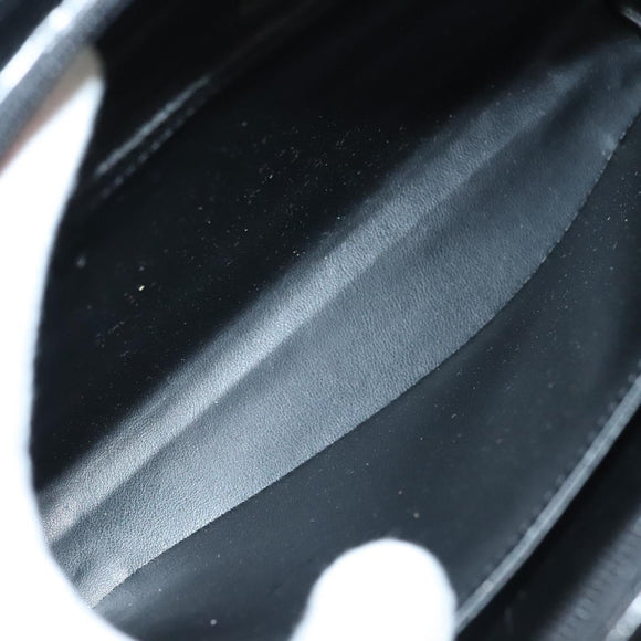 BALLY Shoulder Bag Leather Black Gold Auth BA2644