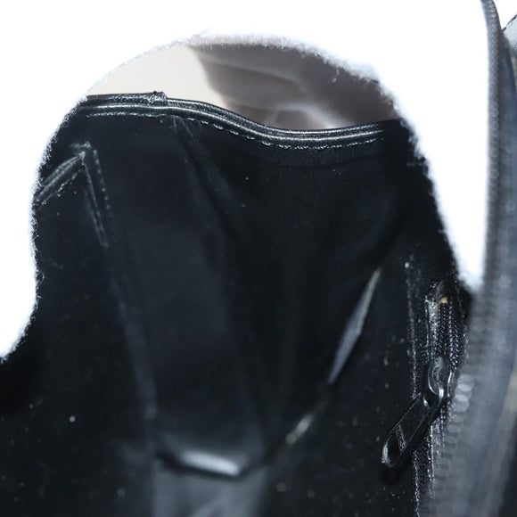 BALLY Shoulder Bag Leather Black Gold Auth BA2644