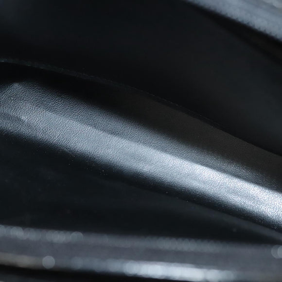 BALLY Shoulder Bag Leather Black Gold Auth BA2644