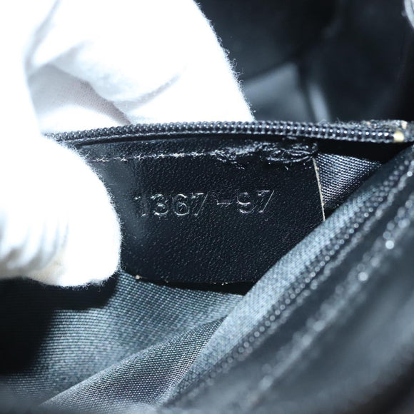 BALLY Shoulder Bag Leather Black Gold Auth BA2644