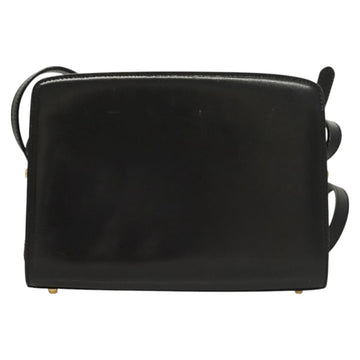 BALLY Shoulder Bag Leather Black Gold Auth BA2644 - 0