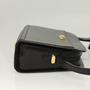 BALLY Shoulder Bag Leather Black Gold Auth BA2644-3
