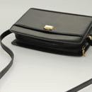 BALLY Shoulder Bag Leather Black Gold Auth BA2644-6