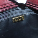 BALLY Quilted Chain Shoulder Bag Leather Brown Gold Auth BA2645-11