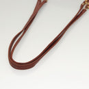 BALLY Quilted Chain Shoulder Bag Leather Brown Gold Auth BA2645-7