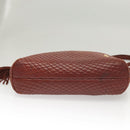 BALLY Quilted Chain Shoulder Bag Leather Brown Gold Auth BA2645-5