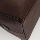 BALLY Hand Bag Leather Brown Gold Auth BA2646-9