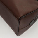 BALLY Hand Bag Leather Brown Gold Auth BA2646-16