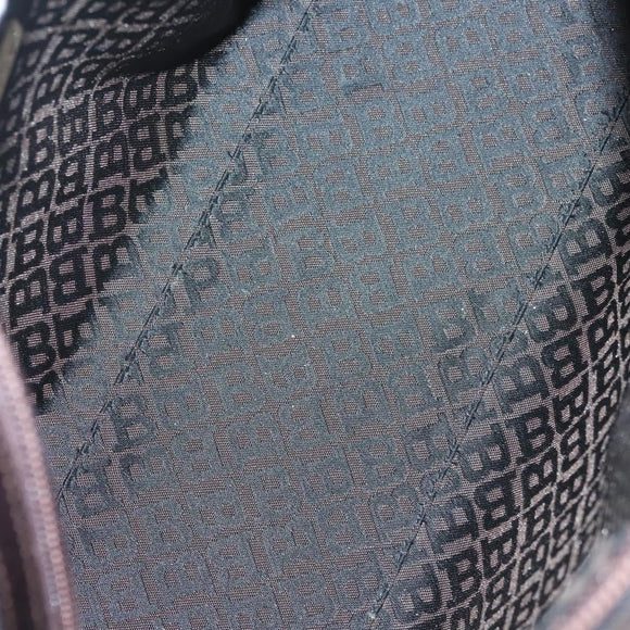 BALLY Hand Bag Leather Brown Gold Auth BA2646