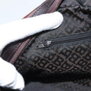 BALLY Hand Bag Leather Brown Gold Auth BA2646-21