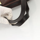 BALLY Hand Bag Leather Brown Gold Auth BA2646-7