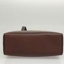 BALLY Hand Bag Leather Brown Gold Auth BA2646-5