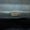 BALLY Hand Bag Leather 2way Khaki Gold Auth BA2648-11