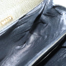 BALLY Hand Bag Leather 2way Khaki Gold Auth BA2648-17