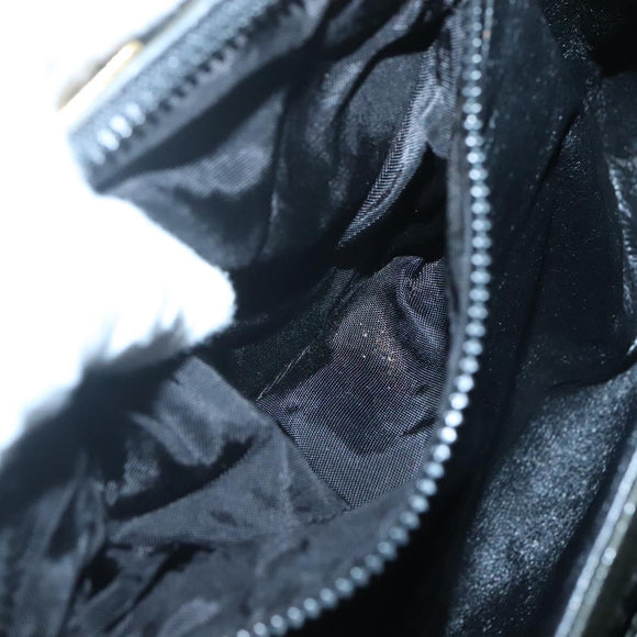 BALLY Hand Bag Leather 2way Khaki Gold Auth BA2648