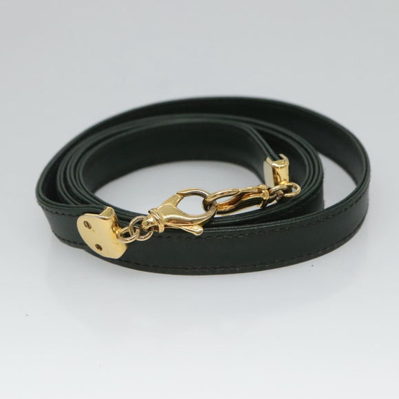 BALLY Hand Bag Leather 2way Khaki Gold Auth BA2648