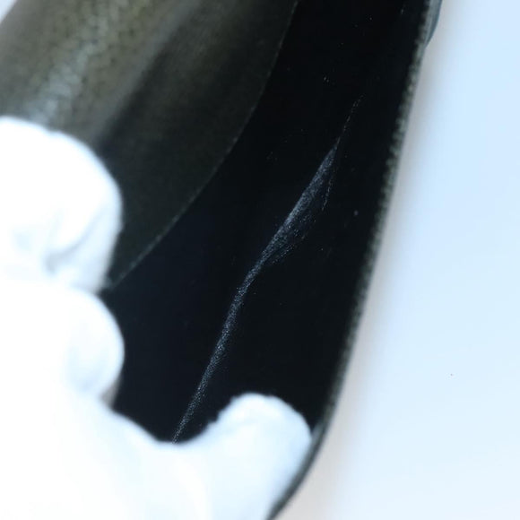 BALLY Hand Bag Leather 2way Khaki Gold Auth BA2648