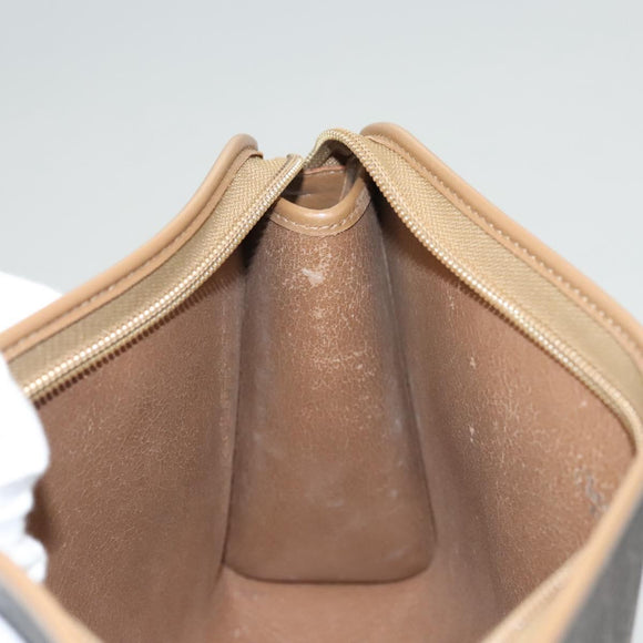 Christian Dior Honeycomb Canvas Clutch Bag PVC Black Auth BA2650