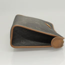 Christian Dior Honeycomb Canvas Clutch Bag PVC Black Auth BA2650-3