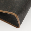 Christian Dior Honeycomb Canvas Clutch Bag PVC Black Auth BA2650-8