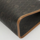 Christian Dior Honeycomb Canvas Clutch Bag PVC Black Auth BA2650-14