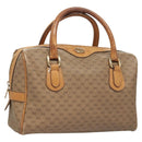 GUCCI Micro GG Supreme Hand Bag PVC Leather Brown Gold 002 101 4422 Auth BA2652-1