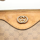 GUCCI Micro GG Supreme Hand Bag PVC Leather Brown Gold 002 101 4422 Auth BA2652-19
