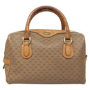 GUCCI Micro GG Supreme Hand Bag PVC Leather Brown Gold 002 101 4422 Auth BA2652-13