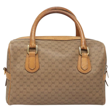 GUCCI Micro GG Supreme Hand Bag PVC Leather Brown Gold 002 101 4422 Auth BA2652 - 0