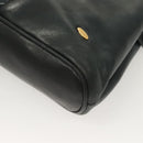 BALLY Quilted Chain Shoulder Bag Leather Navy Gold Auth BA2658-9