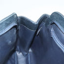 BALLY Quilted Chain Shoulder Bag Leather Navy Gold Auth BA2658-19