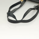 BALLY Quilted Chain Shoulder Bag Leather Navy Gold Auth BA2658-7