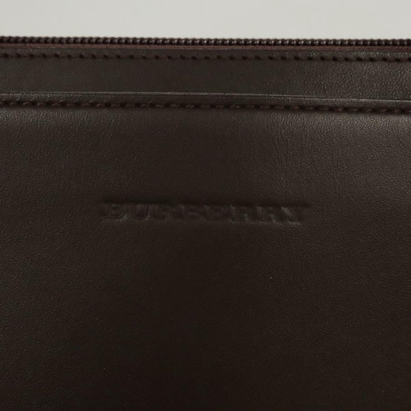 BURBERRY Hand Bag Suede Leather Brown Auth BA2670