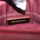 BURBERRY Nova Check Hand Bag Canvas Beige Gold Auth BA2673-11